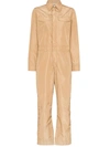 Ganni Recycled Polyester Jumpsuit In Brown