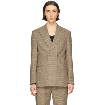 Nanushka Brown Wool Malvin Double-breasted Blazer