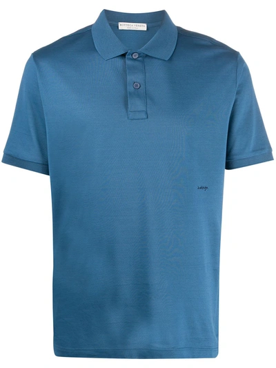 Bottega Veneta Short-sleeve Polo Shirt In Blue