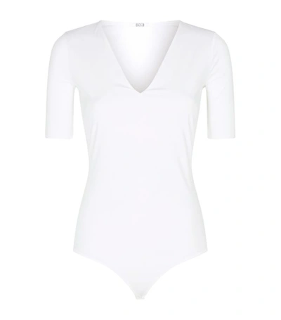 Wolford Short-sleeved Vermont String Bodysuit In White