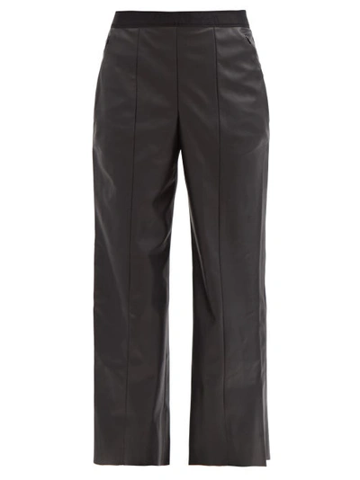 Wolford Estella Faux Leather Straight-leg Pants In Black