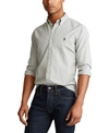 Polo Ralph Lauren Slim Fit Twill Button-down Oxford Shirt In Gray