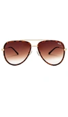 Quay Women's All In Mini Brow Bar Aviator Sunglasses, 59mm In Tort & Brown Gradient