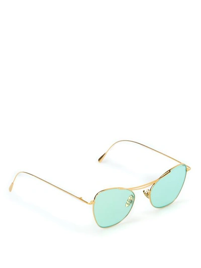 Cutler And Gross 1307gpl/06 Sunglasses In Multilayer Green