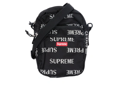 Pre-owned Supreme  3m Reflective Repeat Shoulder Bag Black
