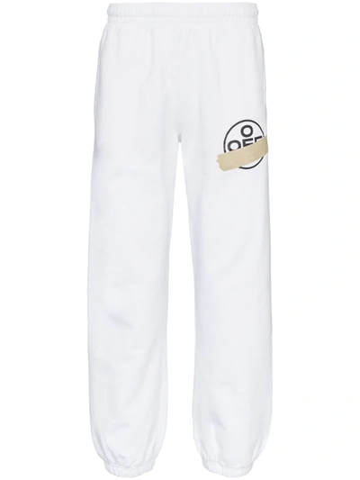 Off-white Tape Arrows Short Sweatpants In White/beige