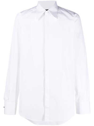 Dsquared2 Long-sleeve Cotton Shirt In White