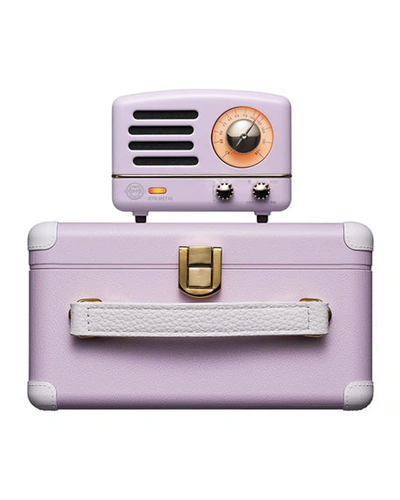 Muzen Metal Wireless Desk Radio In Lilac