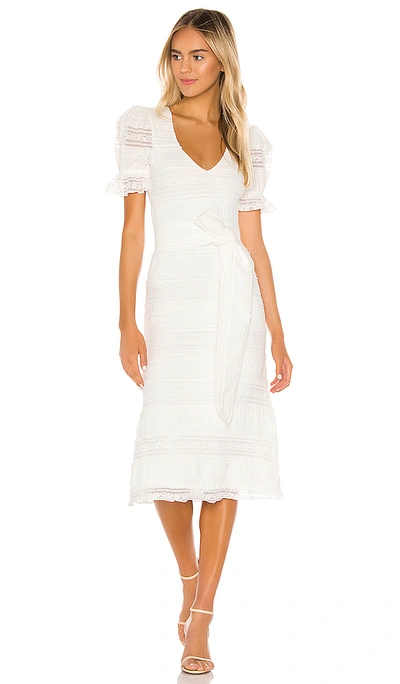 Tularosa Quinn Midi Dress In White