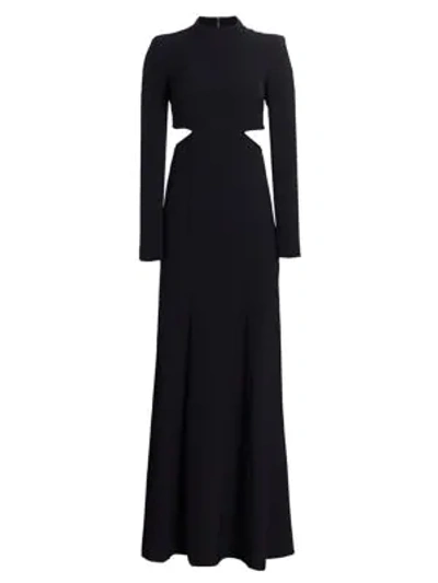 A.l.c Gabriela Cutout Long-sleeve Gown In Black
