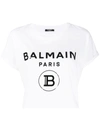 Balmain Logo Print Boxy-fit T-shirt In  Gab White