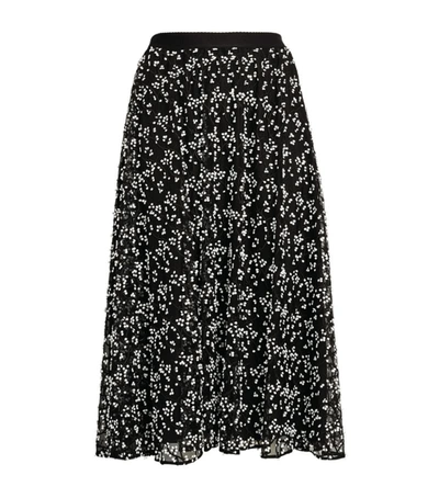 Marina Rinaldi Cancan Embroidered Tulle Skirt In Black