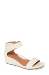 Gentle Souls By Kenneth Cole Gentle Souls Signature Gianna Wedge Sandal In White Leather