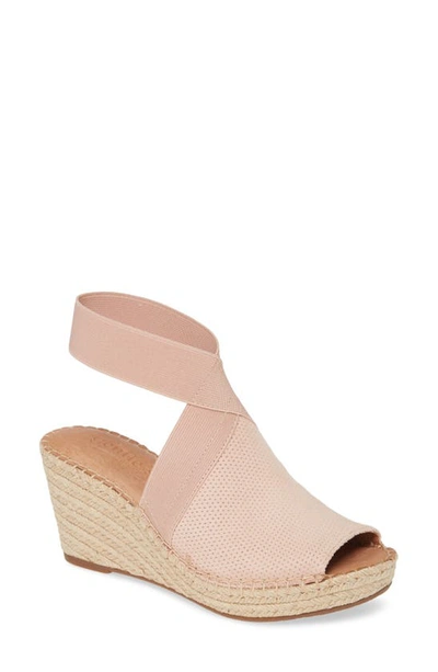 Gentle Souls By Kenneth Cole Gentle Souls Signature Colleen Espadrille Wedge In Peony Suede