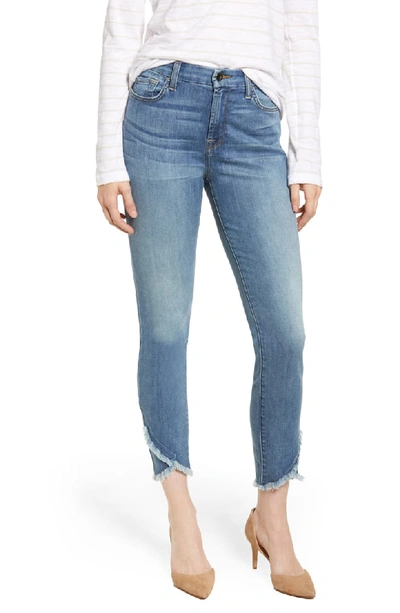 Jen7 By 7 For All Mankind Mid-rise Ankle Skinny Jeans W/ Scallop Hem In Authentic Light Brooklyn