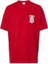 Burberry Monogram Motif Oversized T-shirt In Bright Red