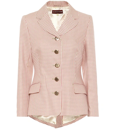 Alexa Chung Wirth Houndstooth Asymmetric Blazer In Assorted