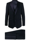 Dolce & Gabbana Three-piece Dinner Suit In Blue