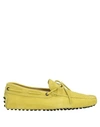 Tod's Loafers In Acid Green