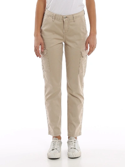 7 For All Mankind Twill Cargo Chino Pants In Beige