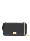 Mulberry Plaque Leather Wallet On A Chain In Black