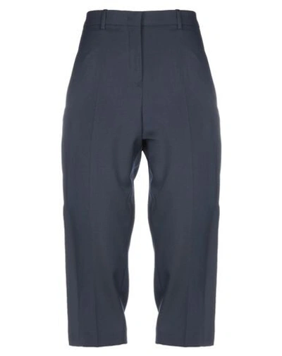 Jil Sander Cropped Pants In Dark Blue
