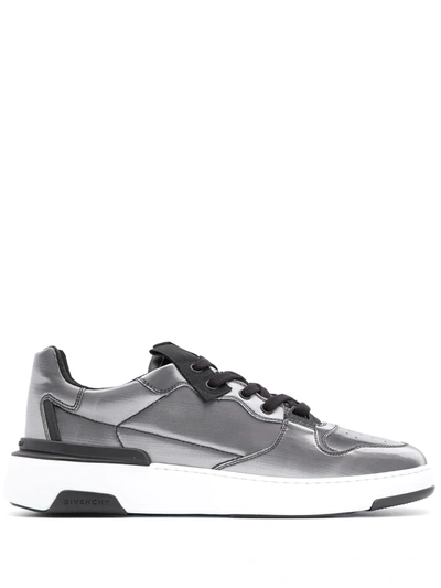 Givenchy Hologram Leather Low-top Sneakers In Grey