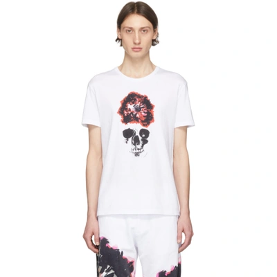 Alexander Mcqueen Graphic Skull Print T-shirt In White