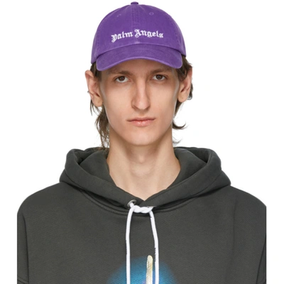 Palm Angels Logo刺绣棒球帽 In Purple