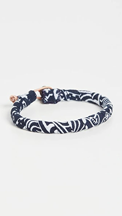 Mikia Bandana-print Cotton Bracelet In Blue