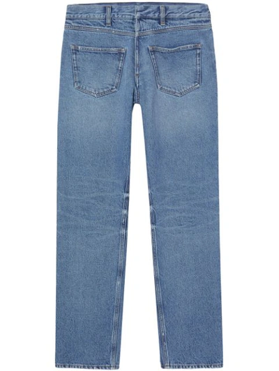 Burberry Deconstructed Straight-leg Jeans In Blue