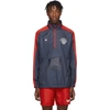 Nike X Gyakusou Dri-fit Performance Hooded Pullover In Thunder Blue/ Sport Red/ Sail