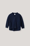 Cos Kids' Rounded Merino Cardigan In Blue