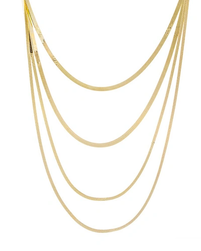 Adinas Jewels 4-in-1 Snake Chain Necklace In Gold