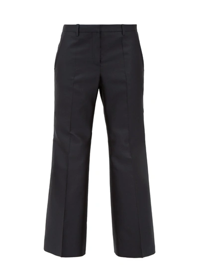 Givenchy Cropped Wool-blend Twill Kickflare Trousers In Black