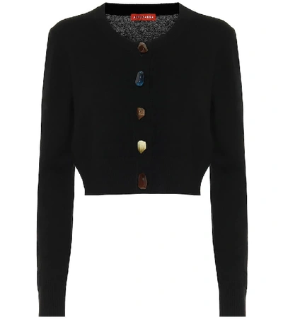 Altuzarra Wellmore Cropped Wool And Cashmere Cardigan In Black