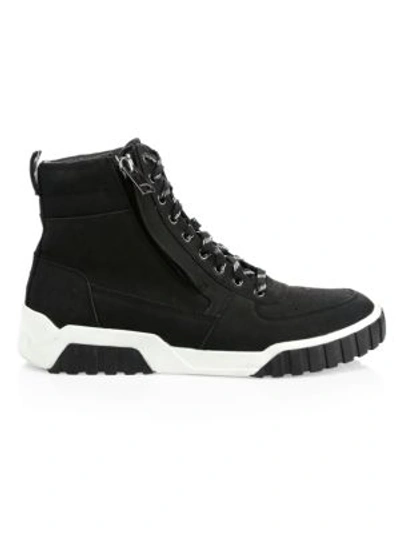 Diesel Le S-rua Mc Suede Sneaker Boots In Black