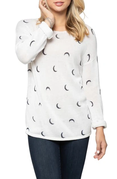 Nic And Zoe Over The Moon Sweater In White Multi