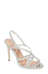 Ted Baker Women's Lurex Strappy High-heel Sandals In Silver Textile