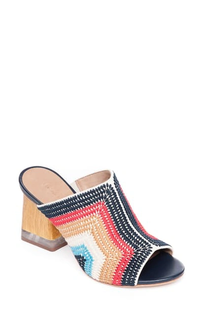 Bernardo Women's Nala Embroidered Block Heel Mules In Multi Crochet Fabric
