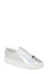 Jslides Lacee Sneaker In Silver Leather