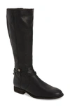 Frye Melissa Belted Knee-high Riding Boot In Black