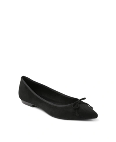 Kensie Magali Pointy Toe Flats Women's Shoes In Black