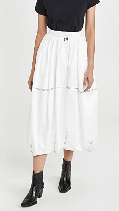 Aje Paperbark Cocoon Skirt In White