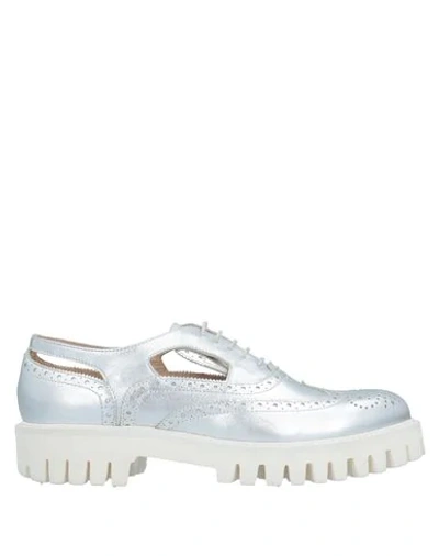Alberto Guardiani Lace-up Shoes In Silver