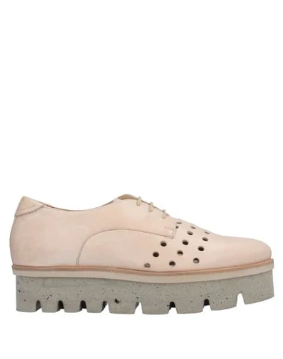 Alberto Guardiani Lace-up Shoes In Beige
