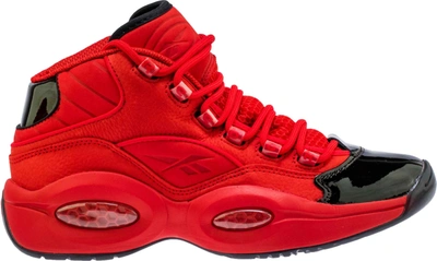 Pre-owned Reebok  Question Mid Heart Over Hype In Black/scarlet-gold Metallic