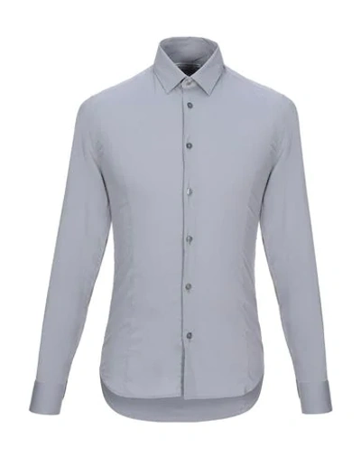 Grey Daniele Alessandrini Solid Color Shirt In Light Grey