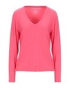 Majestic T-shirts In Fuchsia