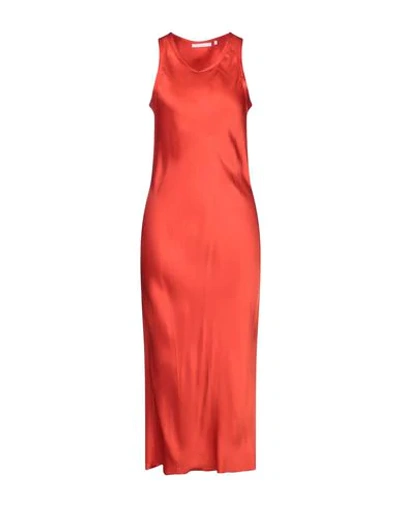 Helmut Lang 3/4 Length Dresses In Coral
